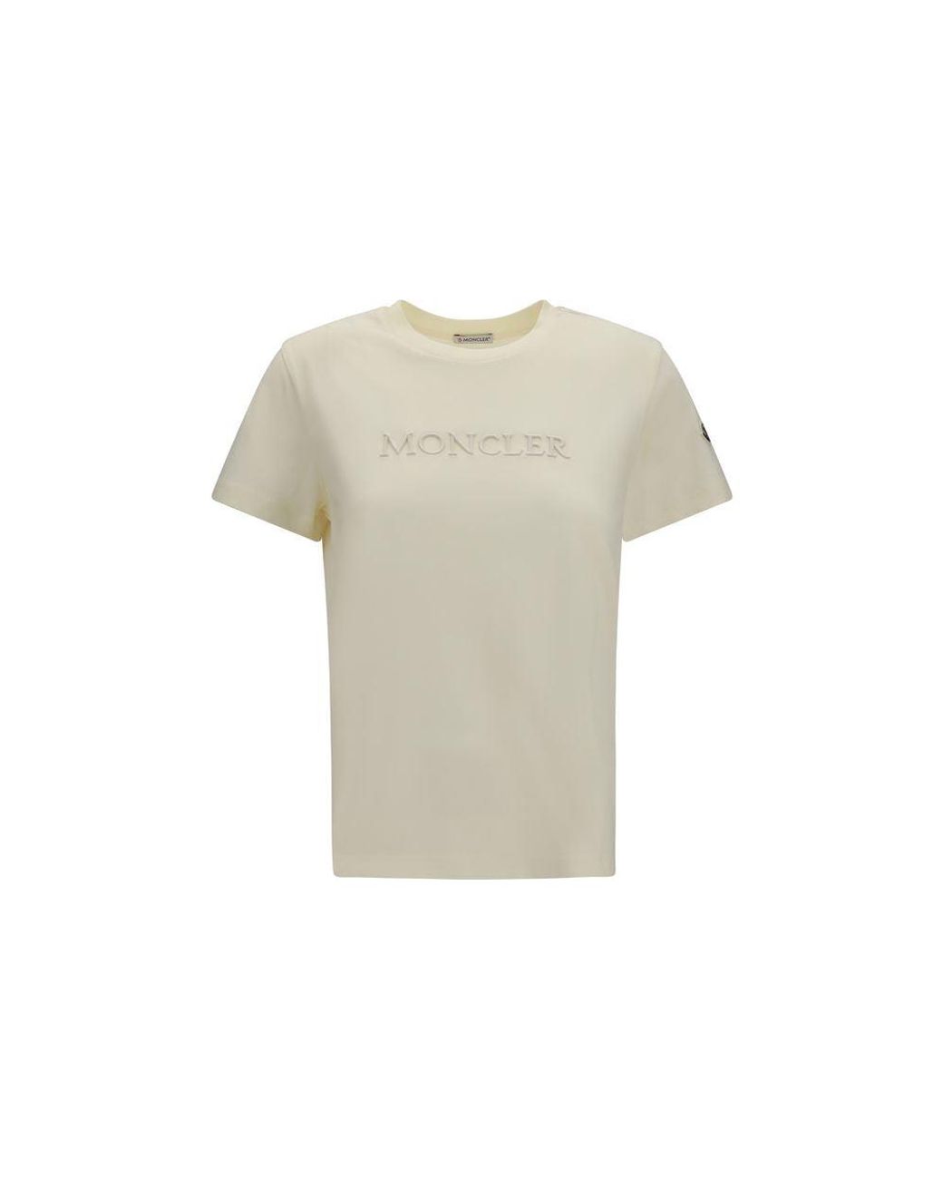 Moncler Natural Beige Cotton T