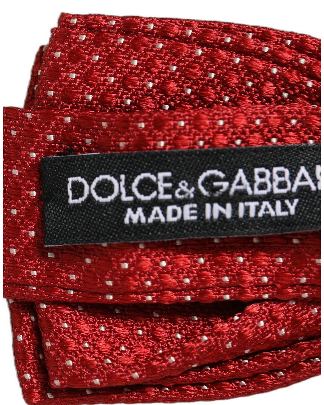 Dolce & Gabbana Red Polka Dot Silk Adjustable Neck Papillon Bow Tie for men