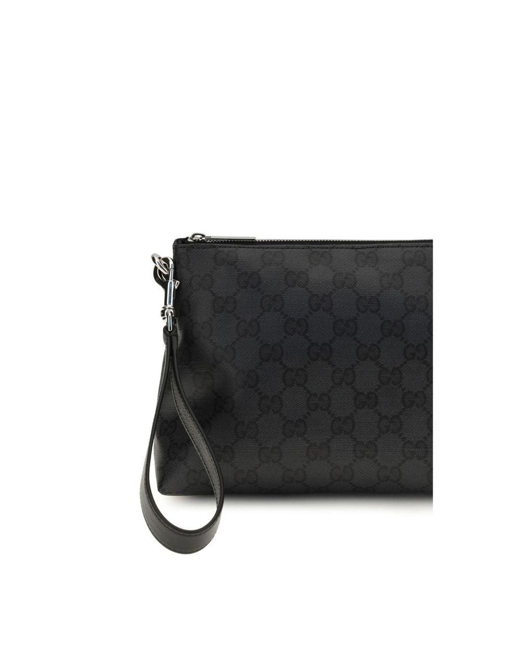 Gucci Black Cotton Clutch Bag for men