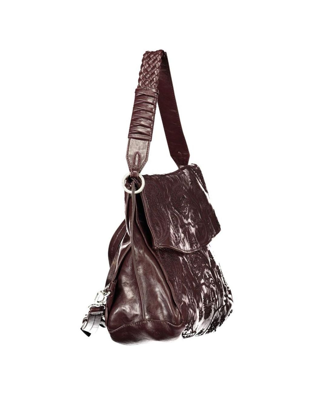 Desigual Purple Brown Polyurethane Bag
