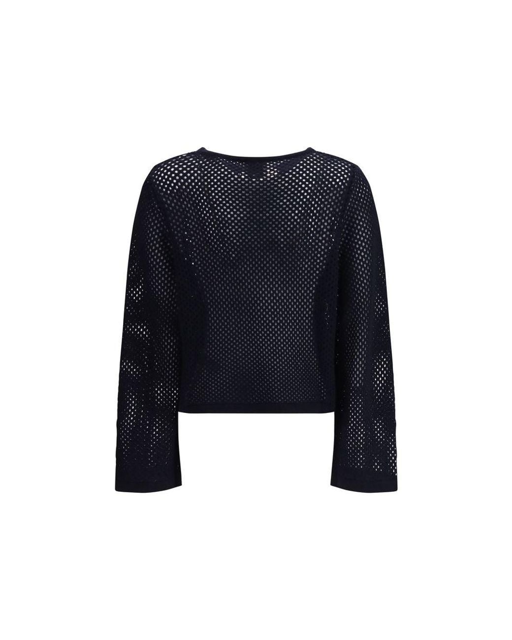 Allude Blue Wool Sweatshirt