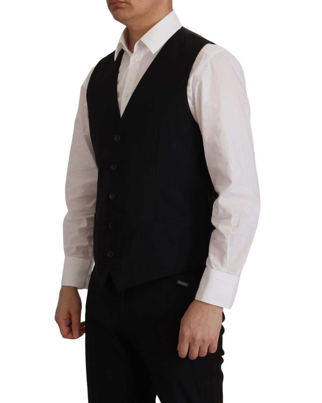 Dolce & Gabbana Black Jacket Vest 2 Piece Martini Blazer for men