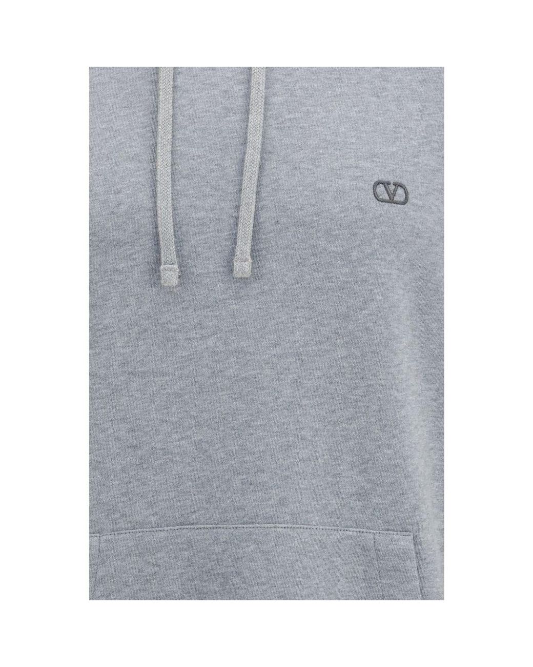 Valentino Garavani Gray Cotton Sweatshirt for men