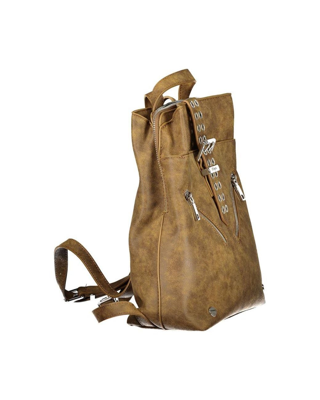 Desigual Natural Brown Polyurethane 's Backpack For Trendy Adventures