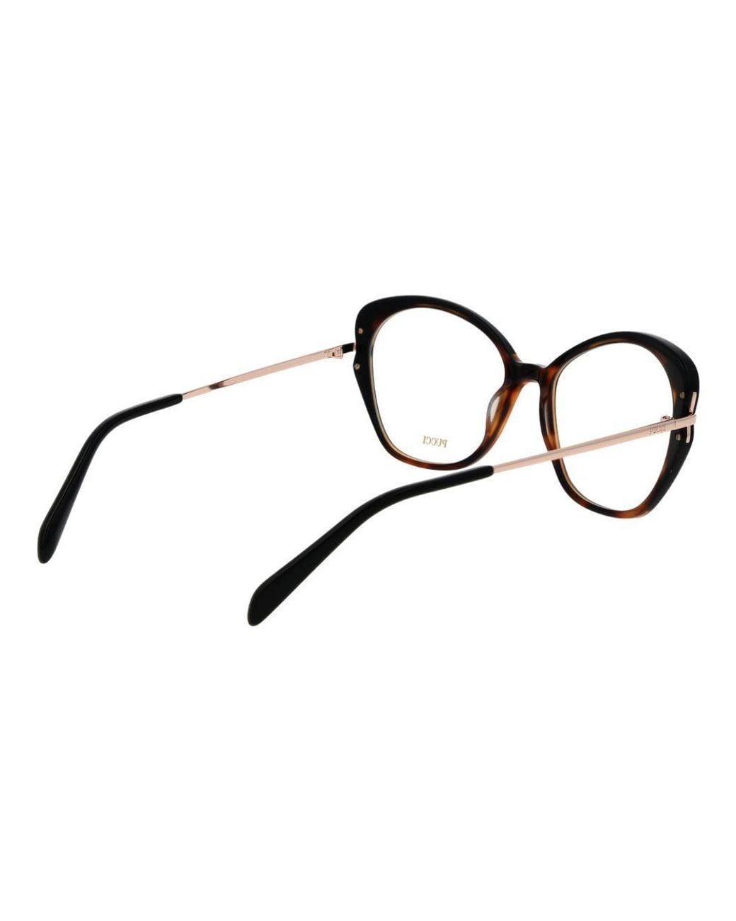 Emilio Pucci Brown Metal Glasses (Frames)