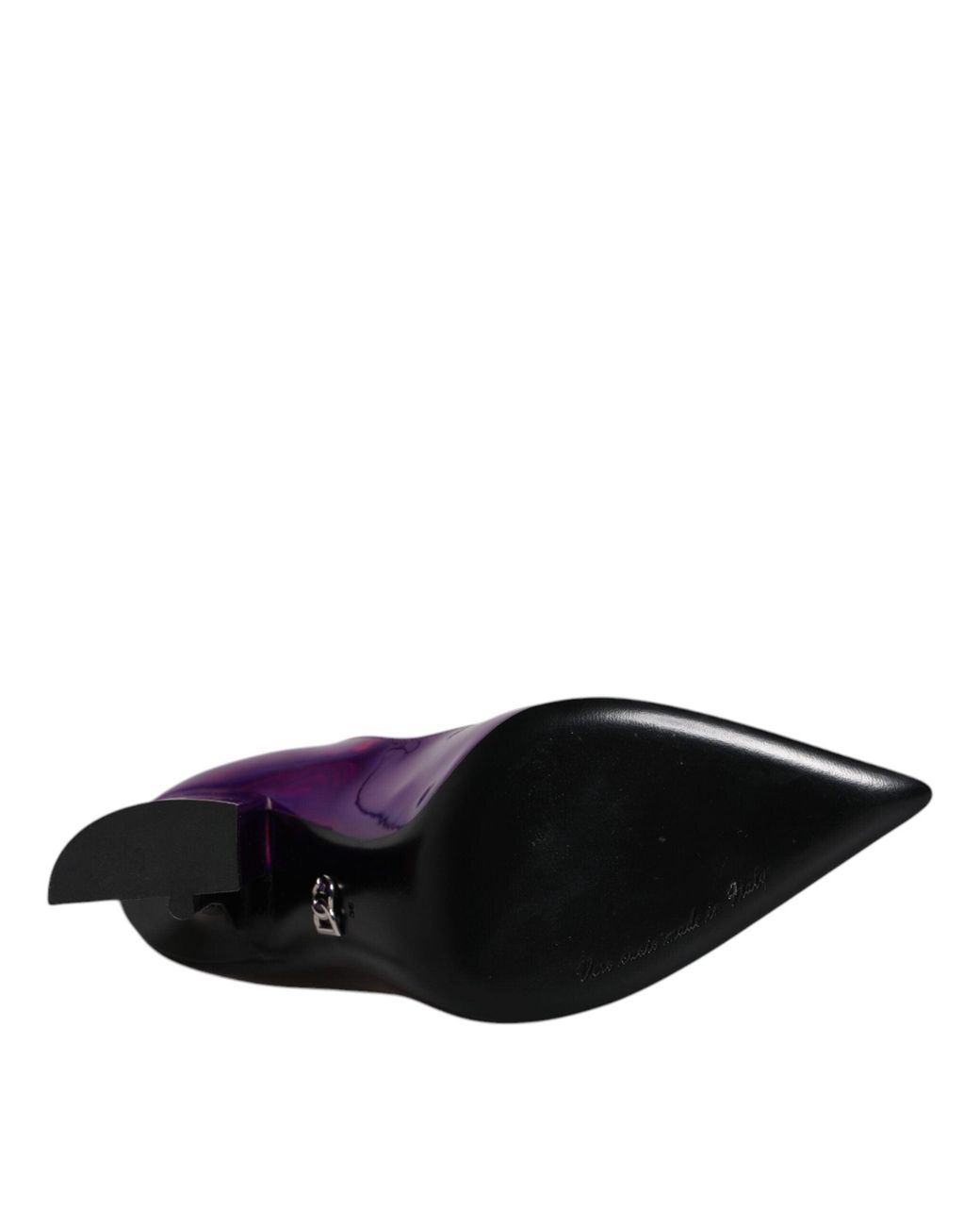 Dolce & Gabbana Purple Pointed Ankle Boots Shoes