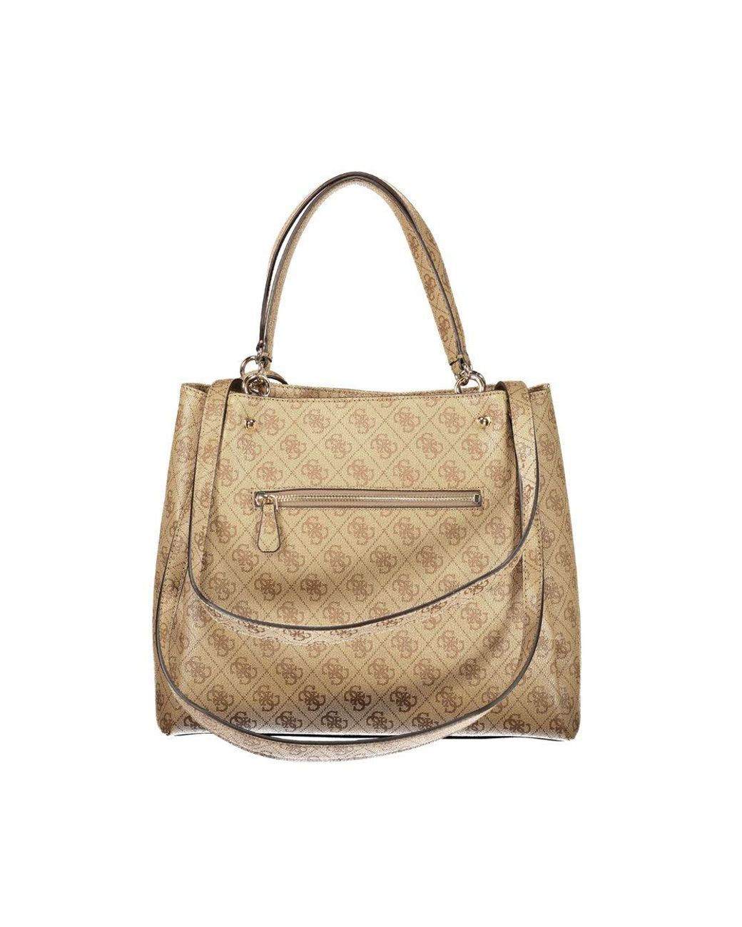 Guess Natural Beige Polyethylene Handbag