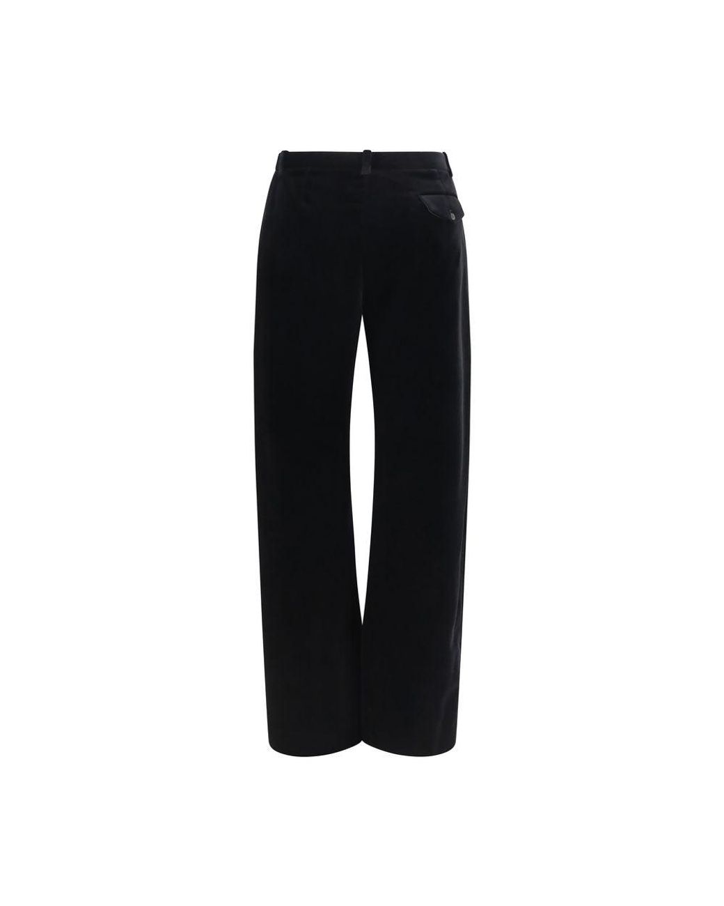 Khaite Black Viscose Casual Pants