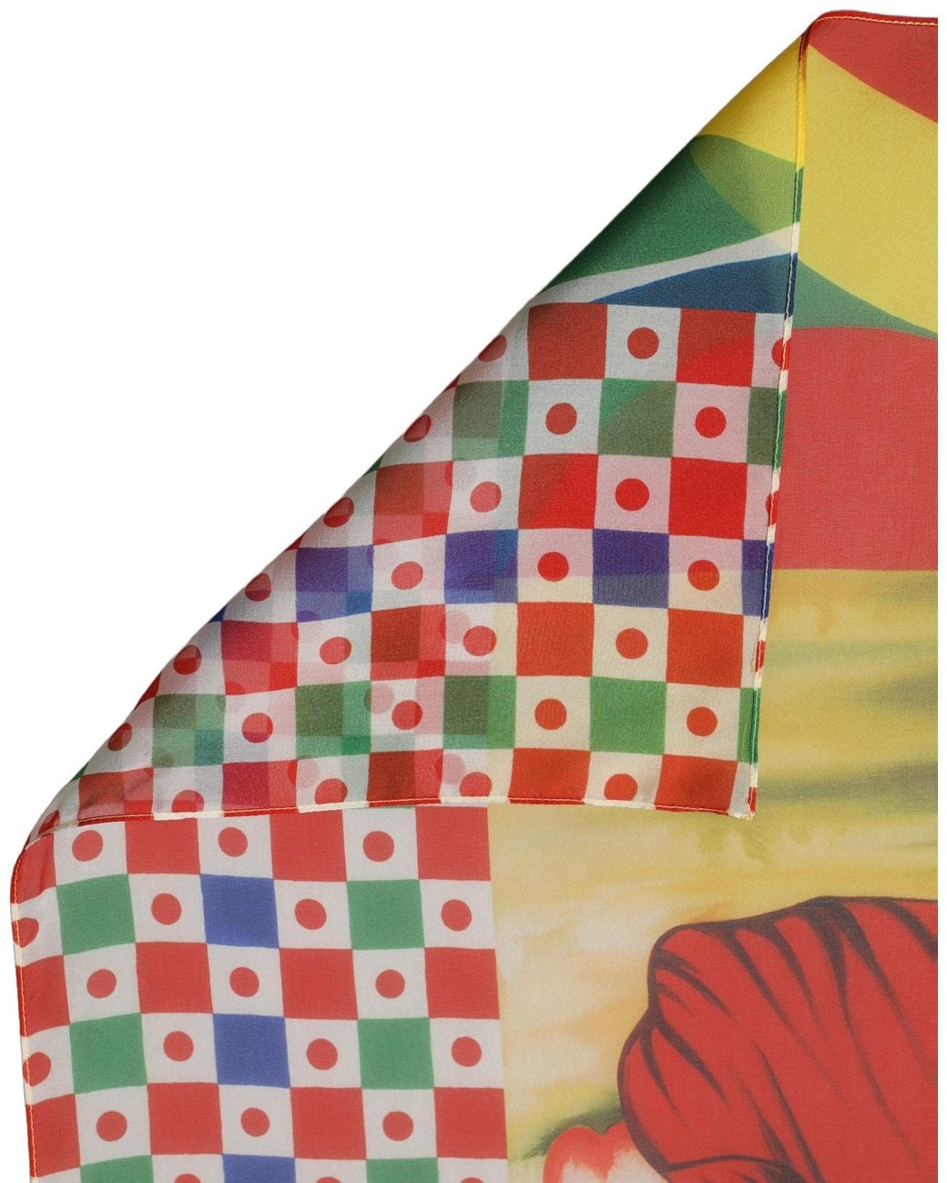 Dolce & Gabbana Multicolor Silk Printed Square Foulard Scarf