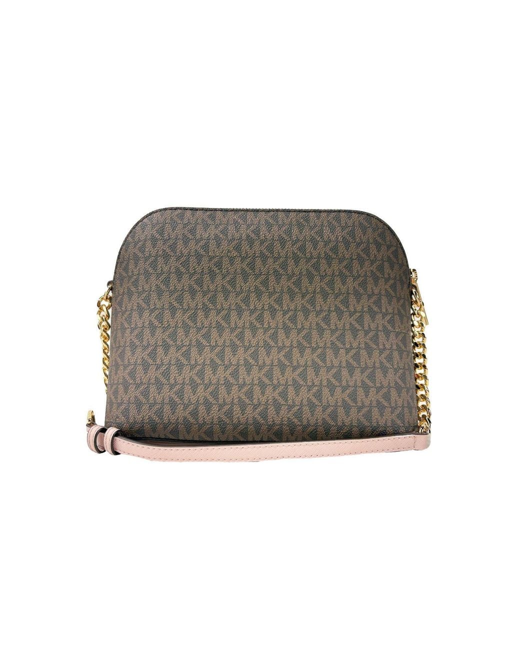 Michael Kors Gray Jet Set Medium X Dome Pvc Crossbody Bag