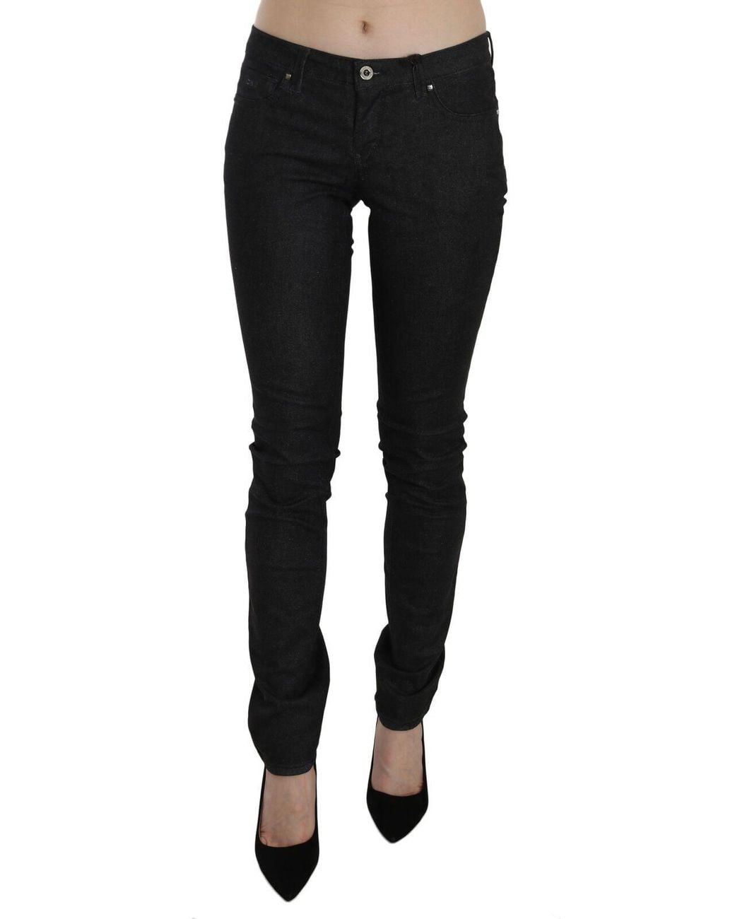 CoSTUME NATIONAL Black Chic Low Waist Slim Fit Skinny Denim