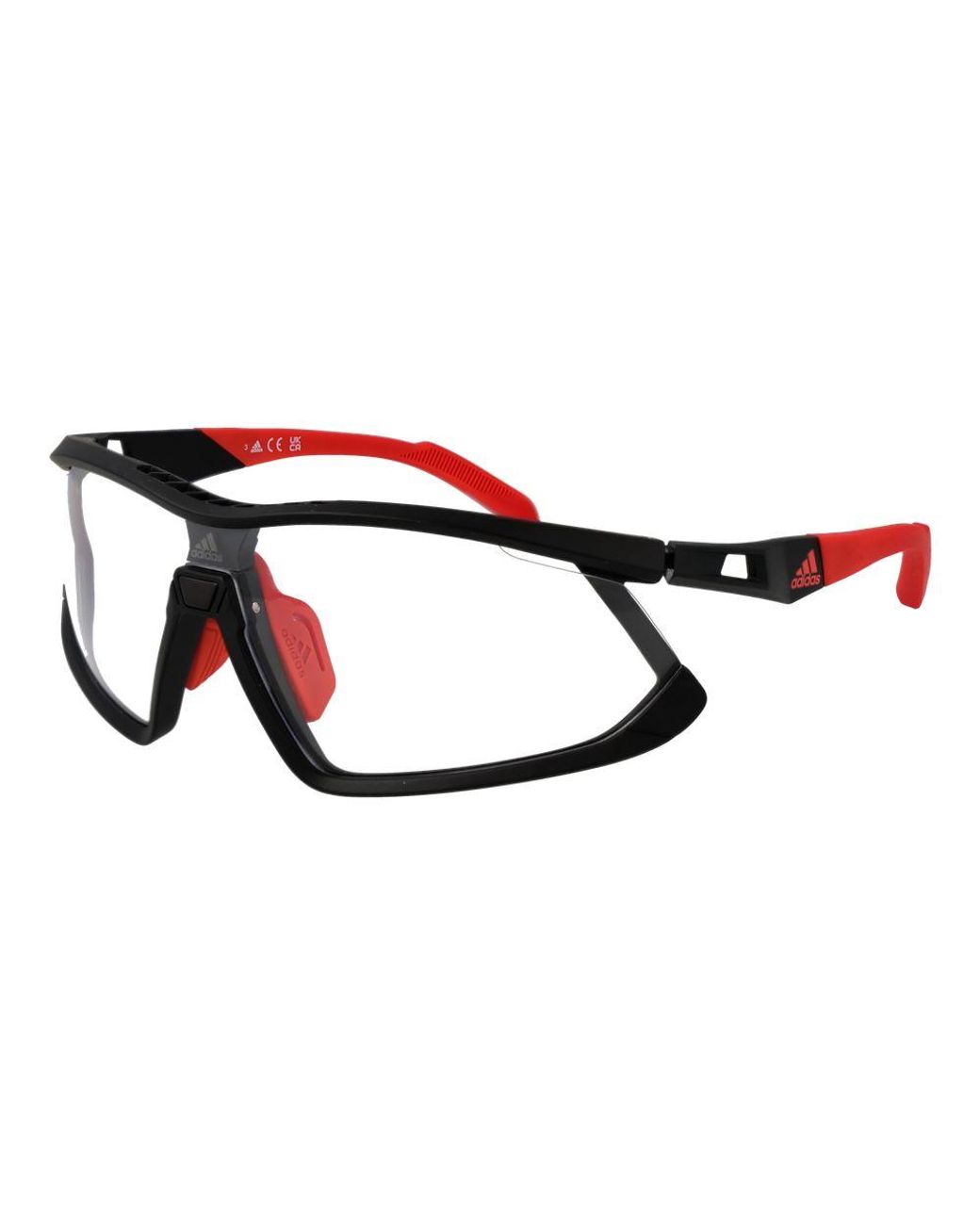 Adidas Red Black Plastic Sunglasses
