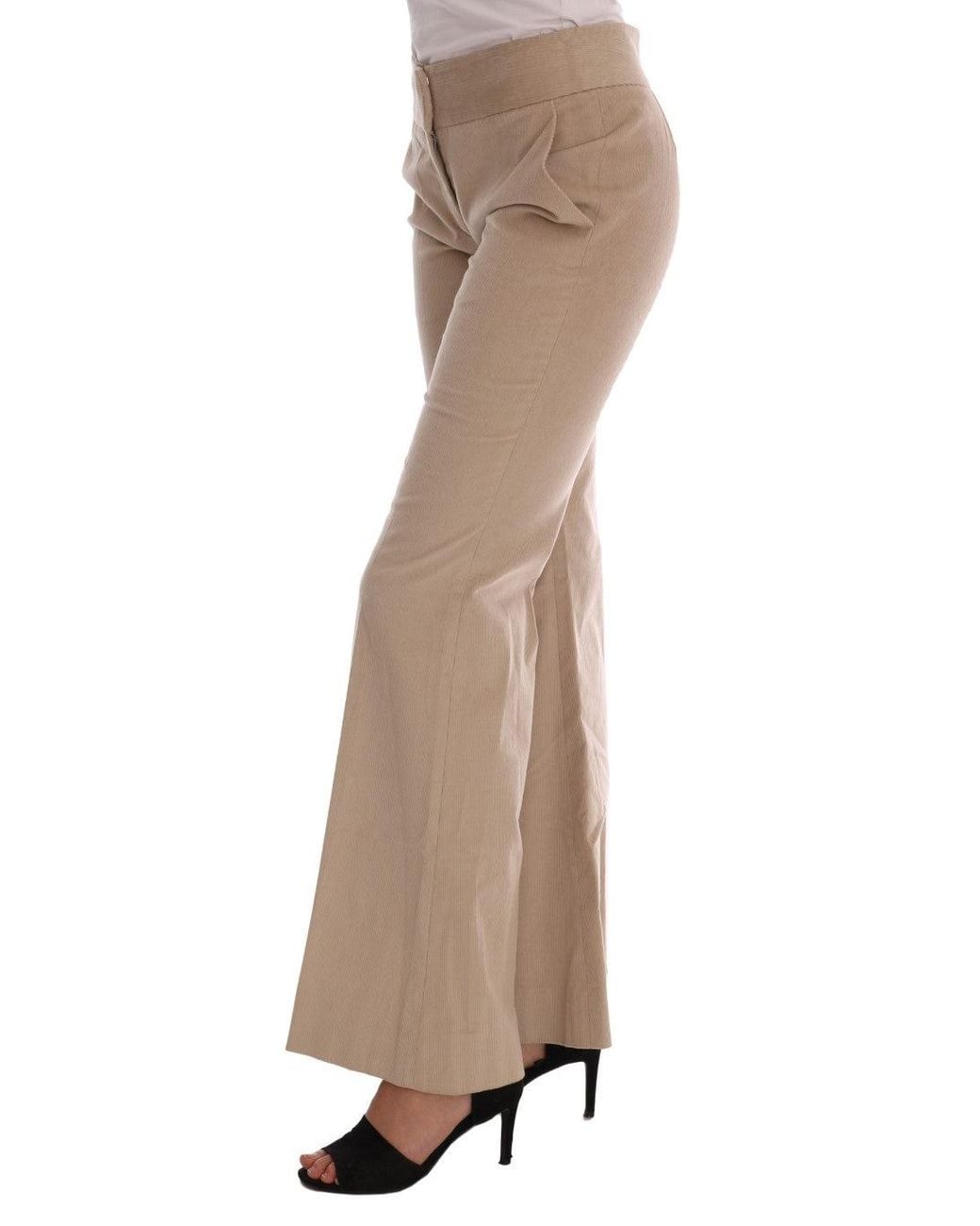 Ermanno Scervino Natural Chic Bootcut Flared Pants