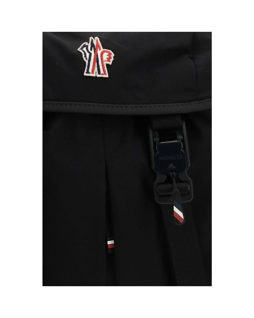 Moncler Black Polyamide Backpack for men