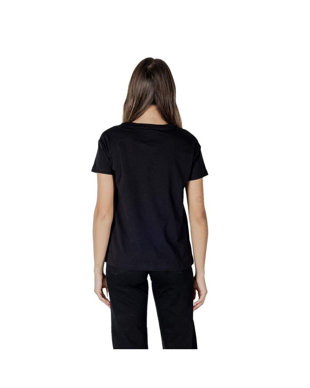 ARMANI EXCHANGE Black Cotton T-Shirt