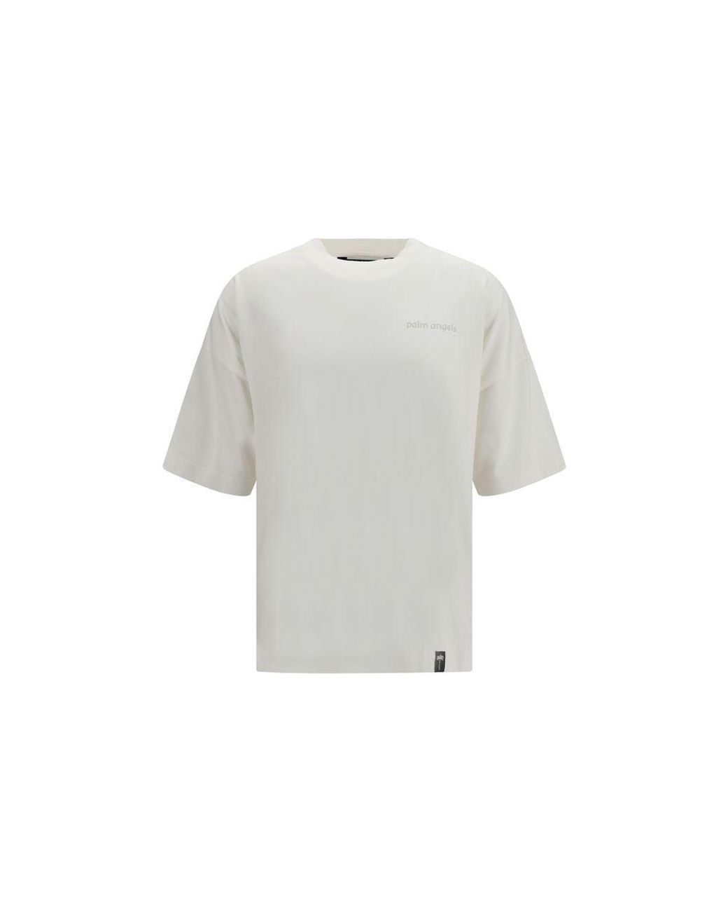 Palm Angels Gray White Cotton T for men