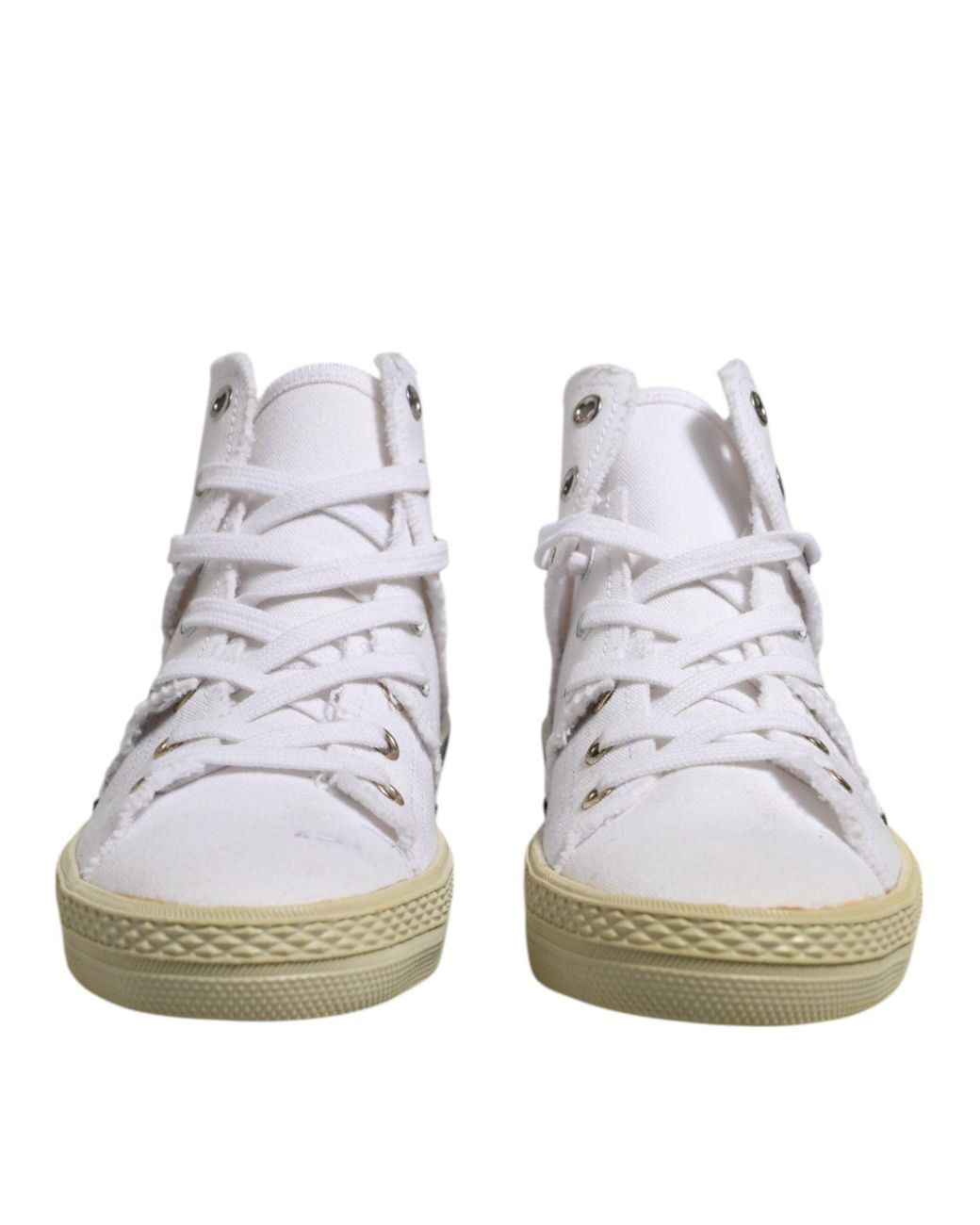 Maison Margiela White Canvas Hightop Graffiti Sneakers