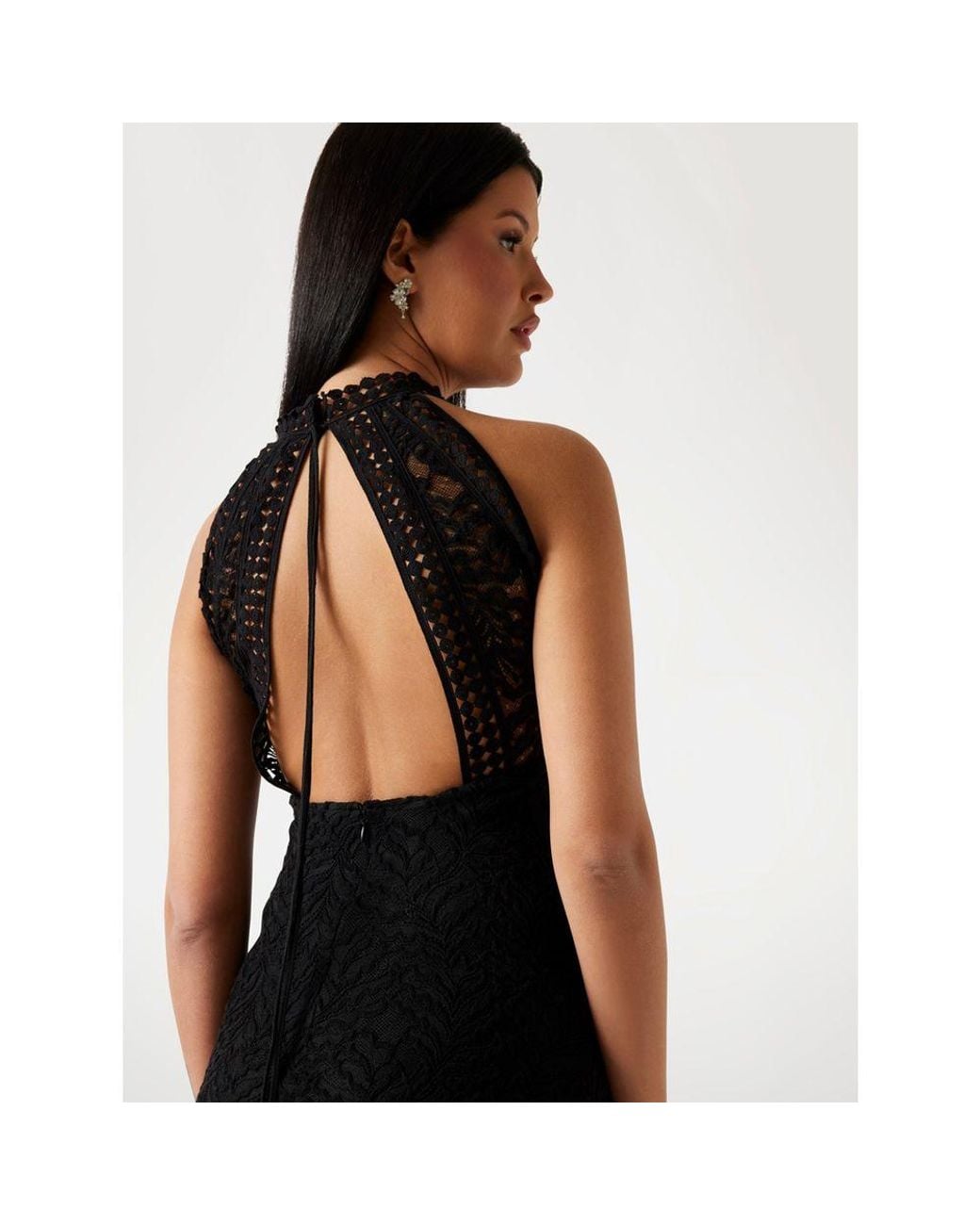 Guess Black Polyamide Cocktail Dress