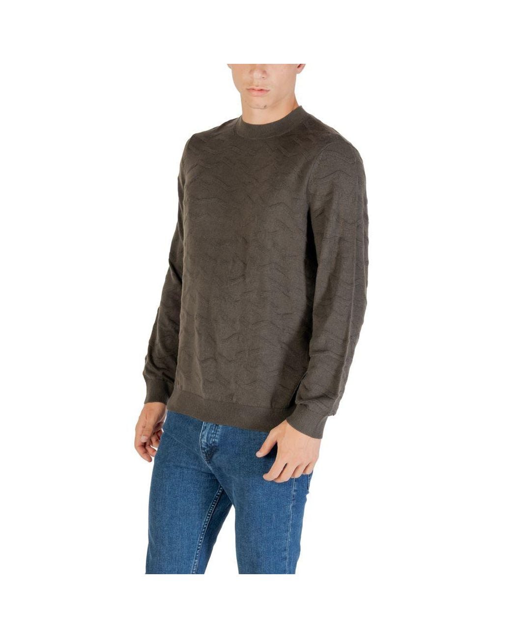 ARMANI EXCHANGE Gray Marabou Sweatshirt Clothing for men