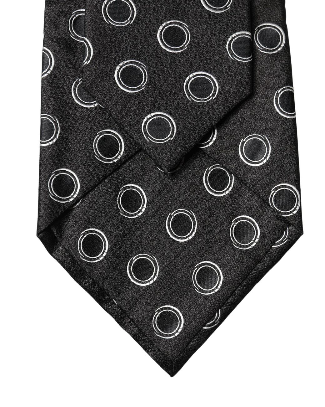 Dolce & Gabbana Black Polka Dot Silk Adjustable Neckwomen's Tie
