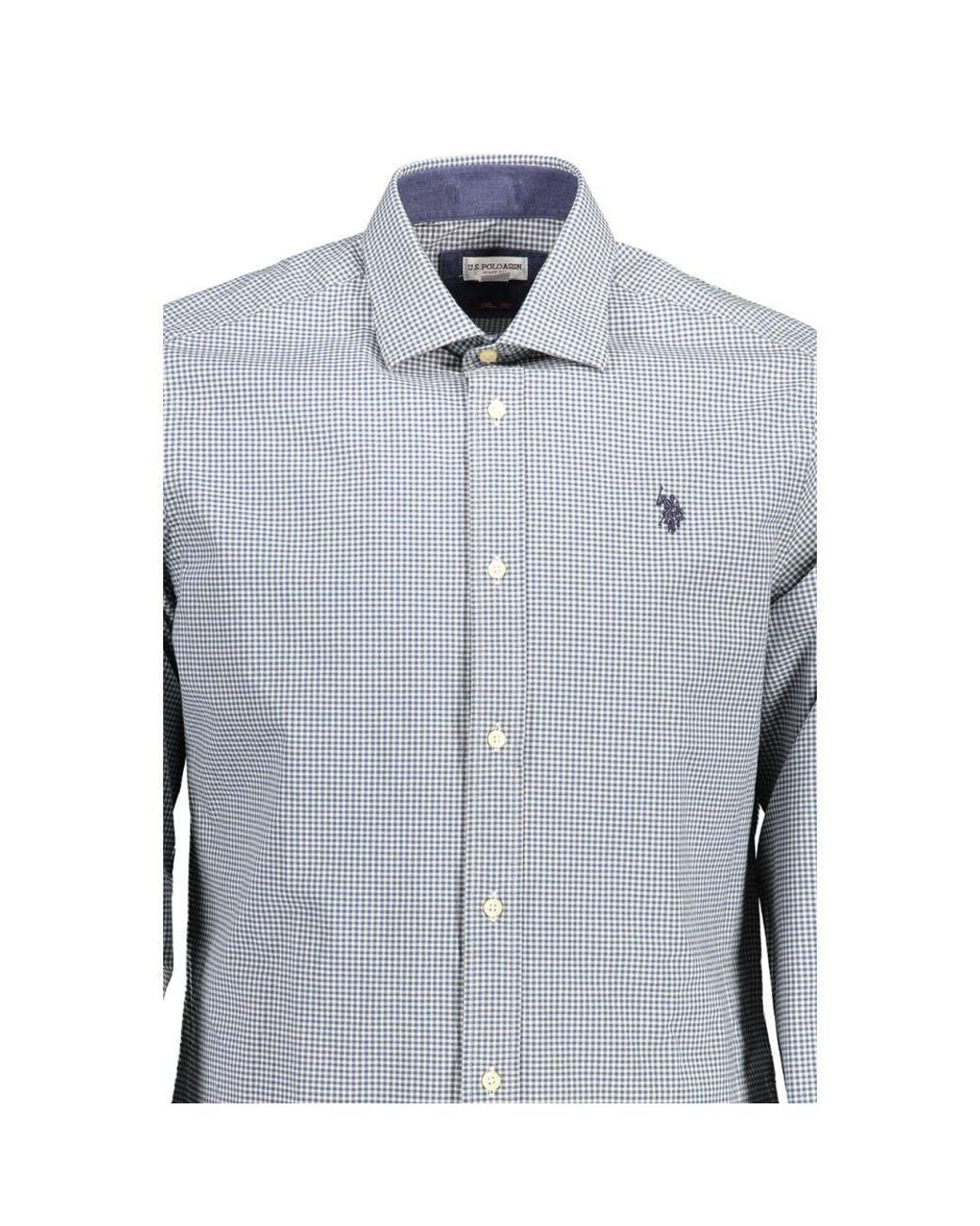 U.S. POLO ASSN. Blue Azzurro Cotton Men's Shirt for men