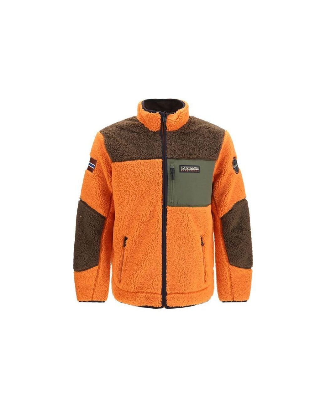 Napapijri Orange Polyester Sweatshirt for men