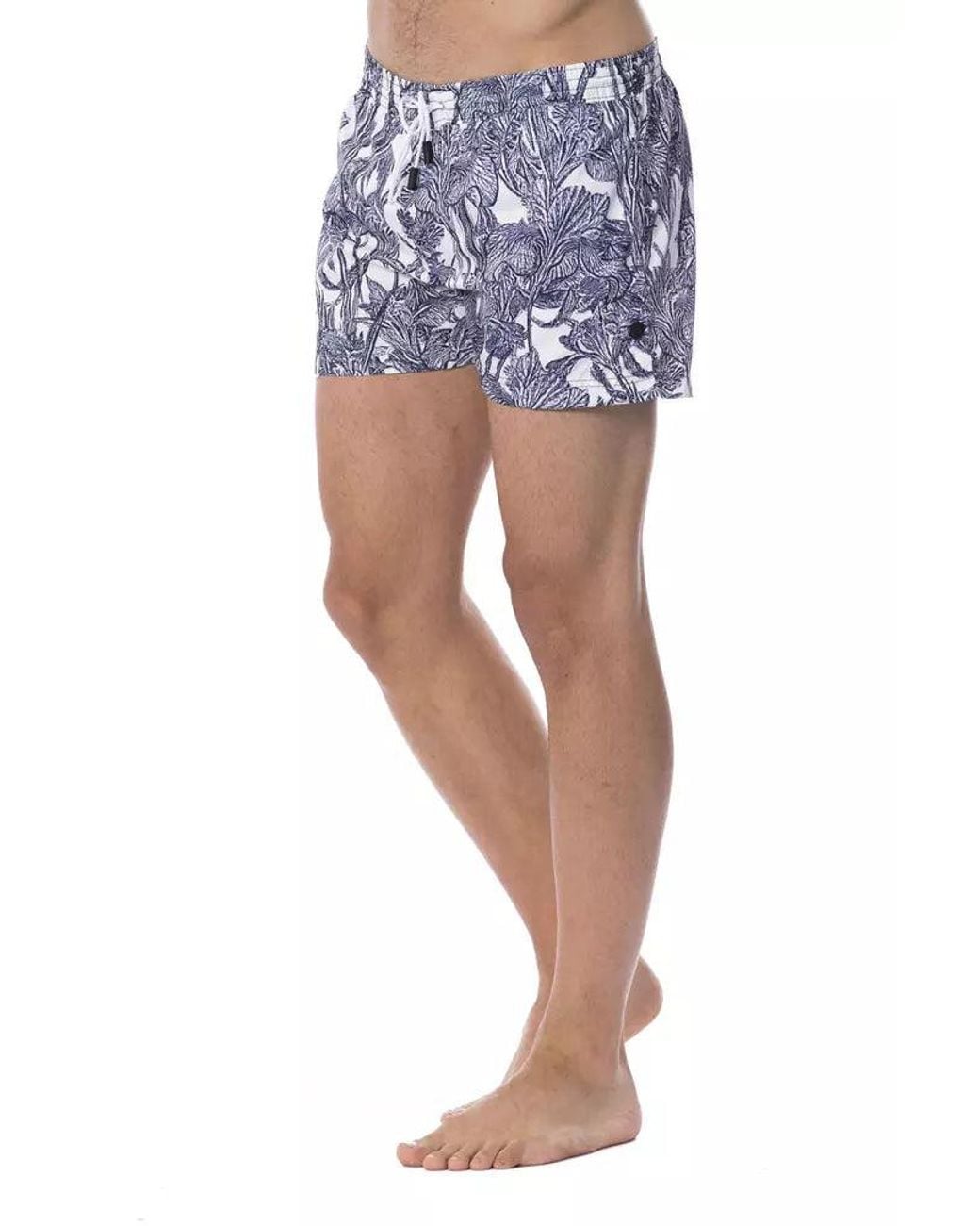 Roberto Cavalli Blue Elegant Light- Printed Swimsuit for men