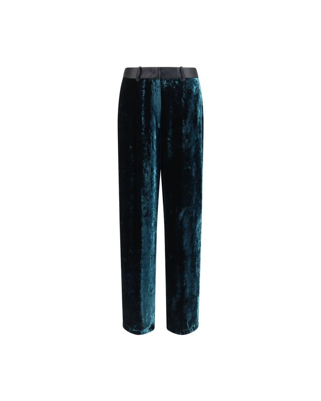 Forte_forte Blue Bicolor Viscose Dress Pants