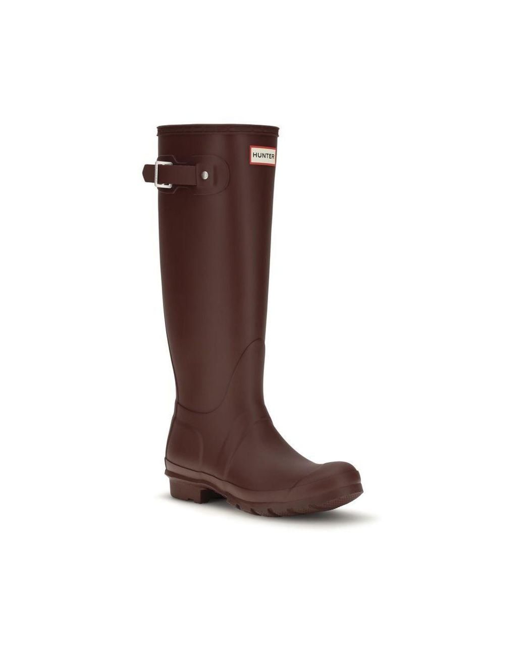 Hunter Brown Bordeaux Rubber Rain Boots