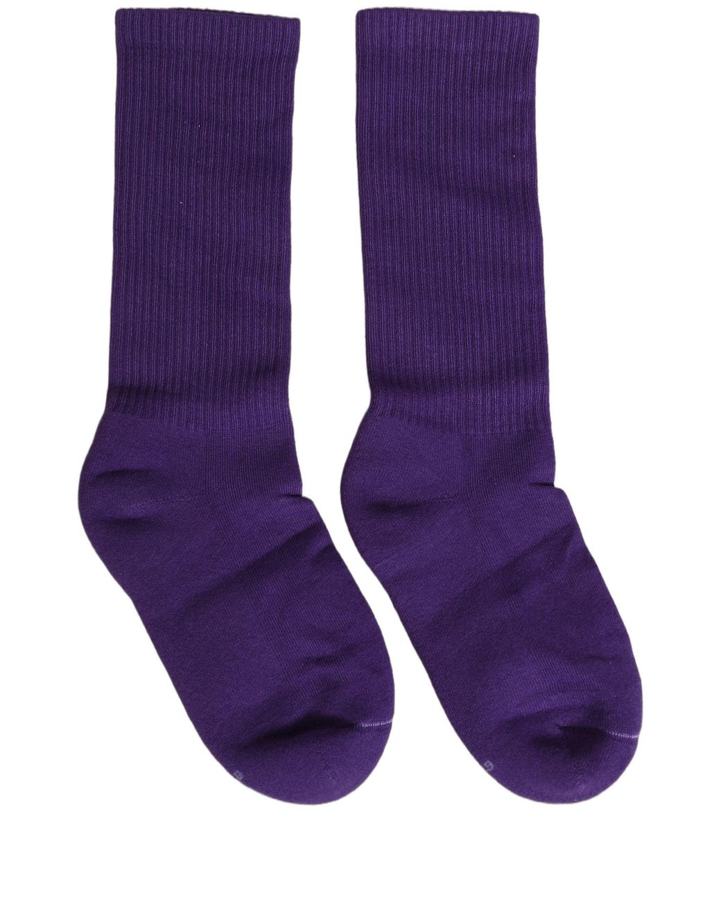 Dolce & Gabbana Purple Violet Cotton Ribbed Mid Calf Accessory Socks