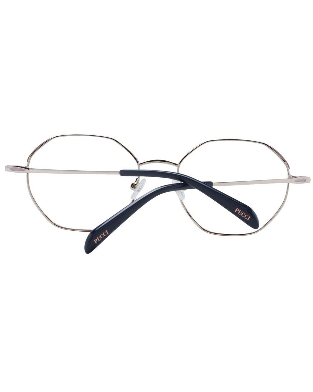 Emilio Pucci Metallic Metal Glasses (Frames) for men
