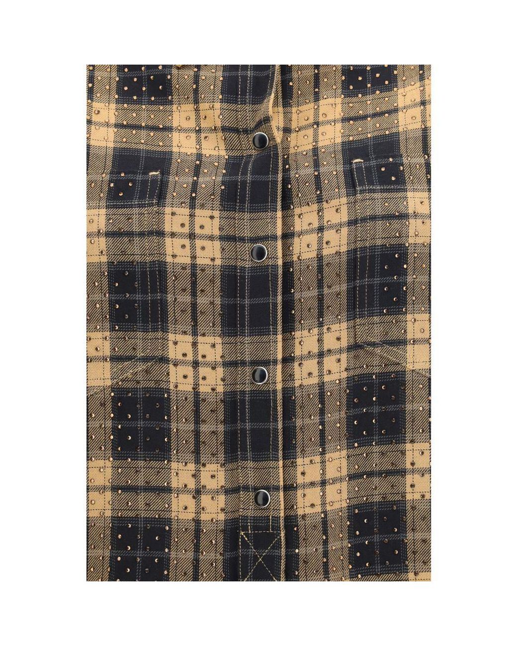 Pinko Green Beige Viscose Dress Shirt