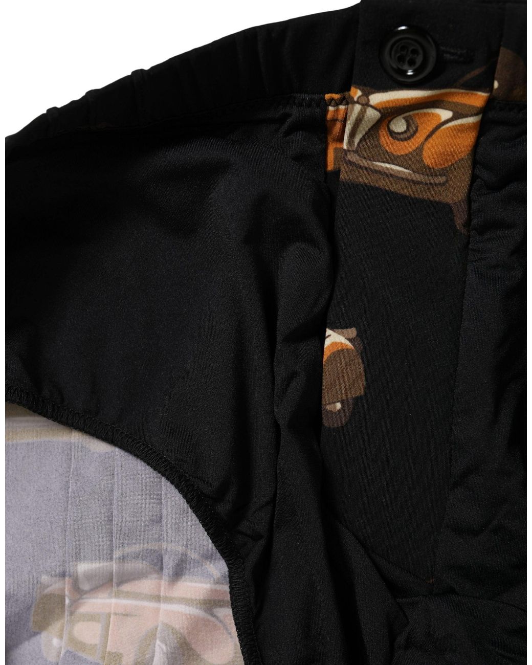 Dolce & Gabbana Black Car Print Swim Trunk Beachwear Swimwear Blended Fabric Clothing for men