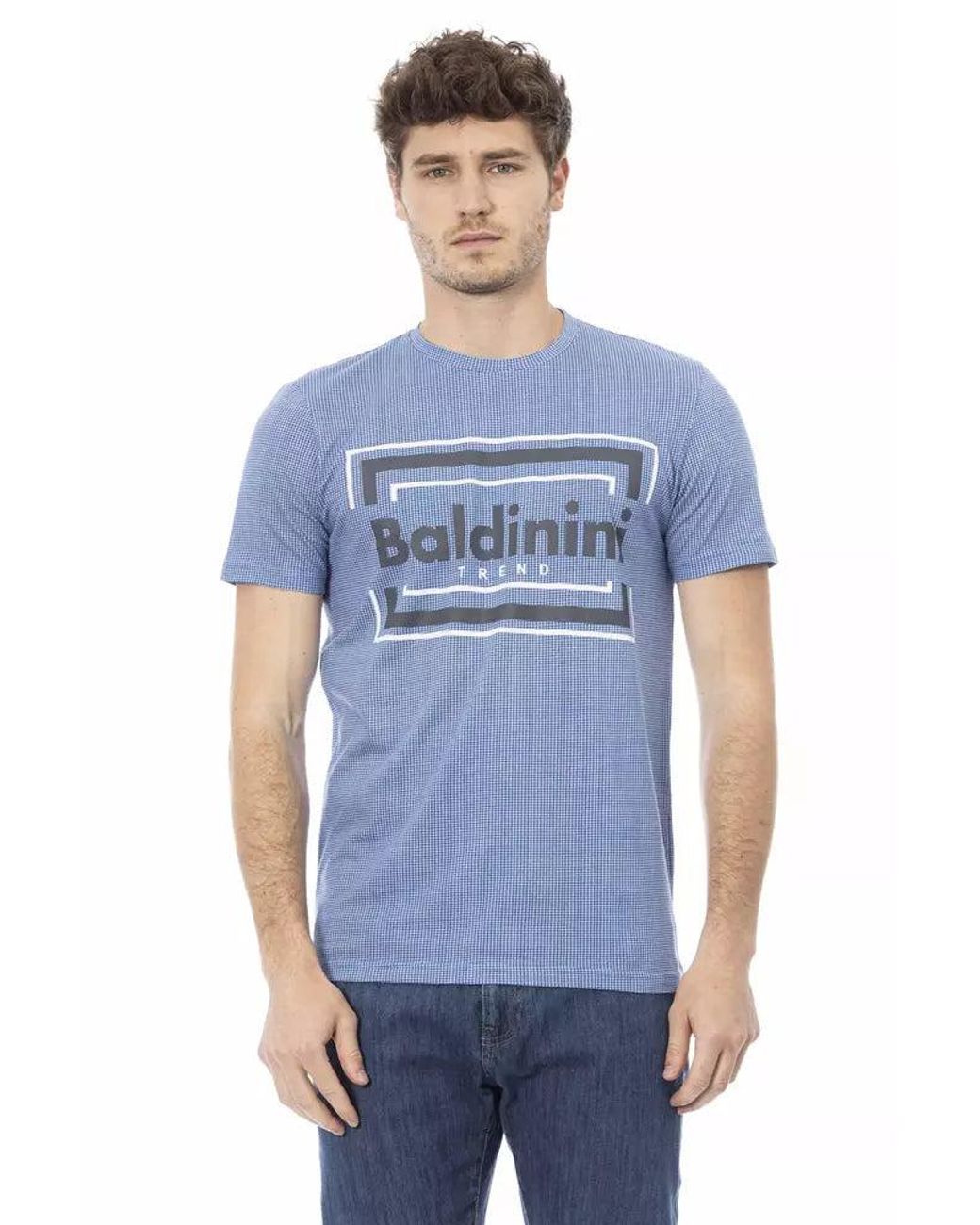 Baldinini Blue Cotton T-Shirt for men