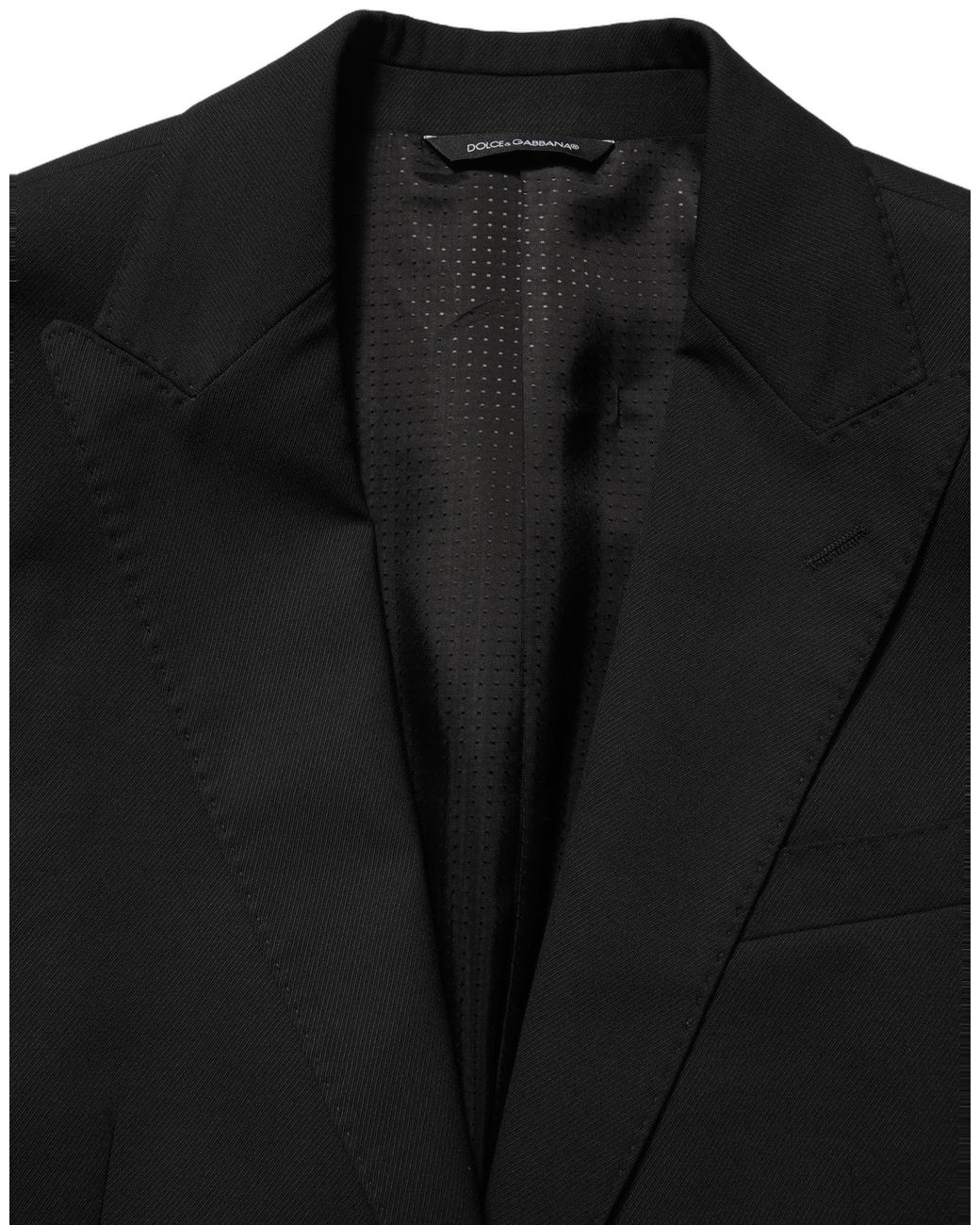 Dolce & Gabbana Black Polyester Single Breasted Blazer Jacket for men