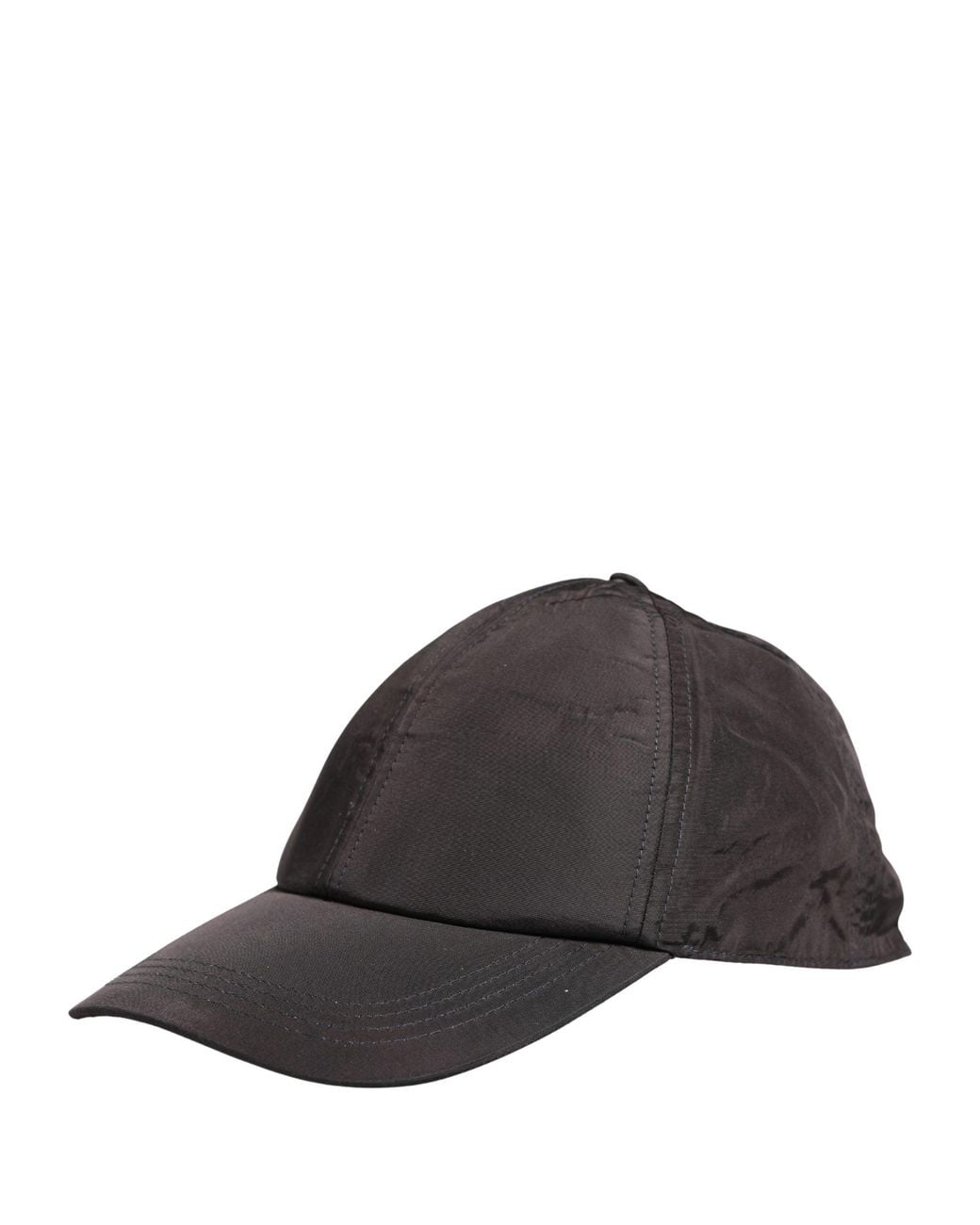 Dolce & Gabbana Gray Cotton 6 Panels Baseball Cap Hat Lamb Leather for men