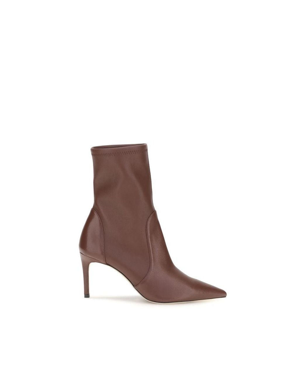 Stuart Weitzman Brown Calf Leather Bos Taurus Ankle Boots