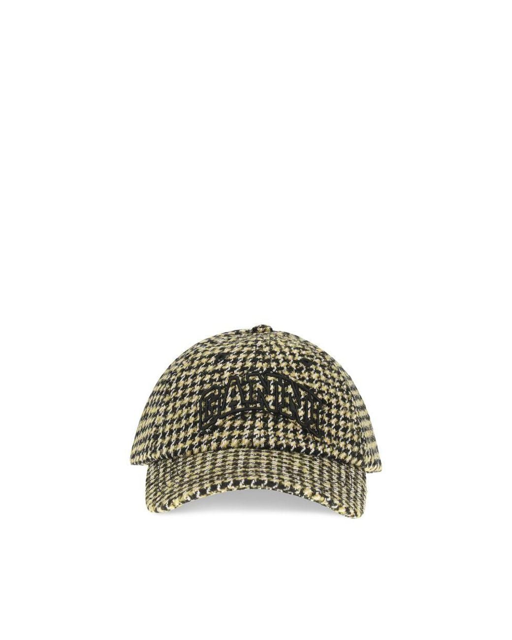 Ganni Green Multicolor Marabou Cap (baseball Hat)