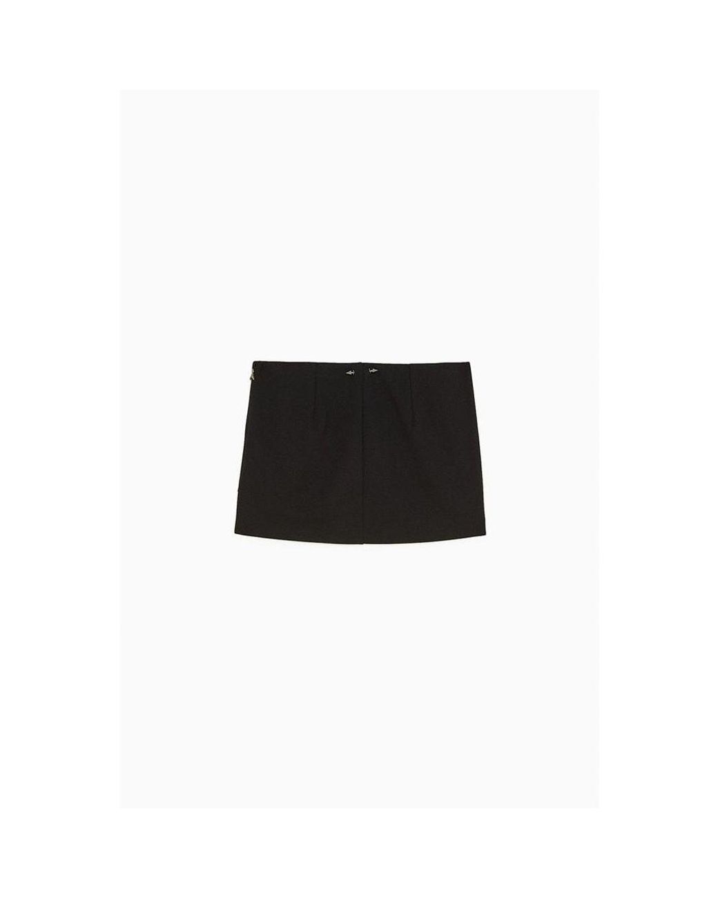 Patrizia Pepe Black Viscose Mini Skirt
