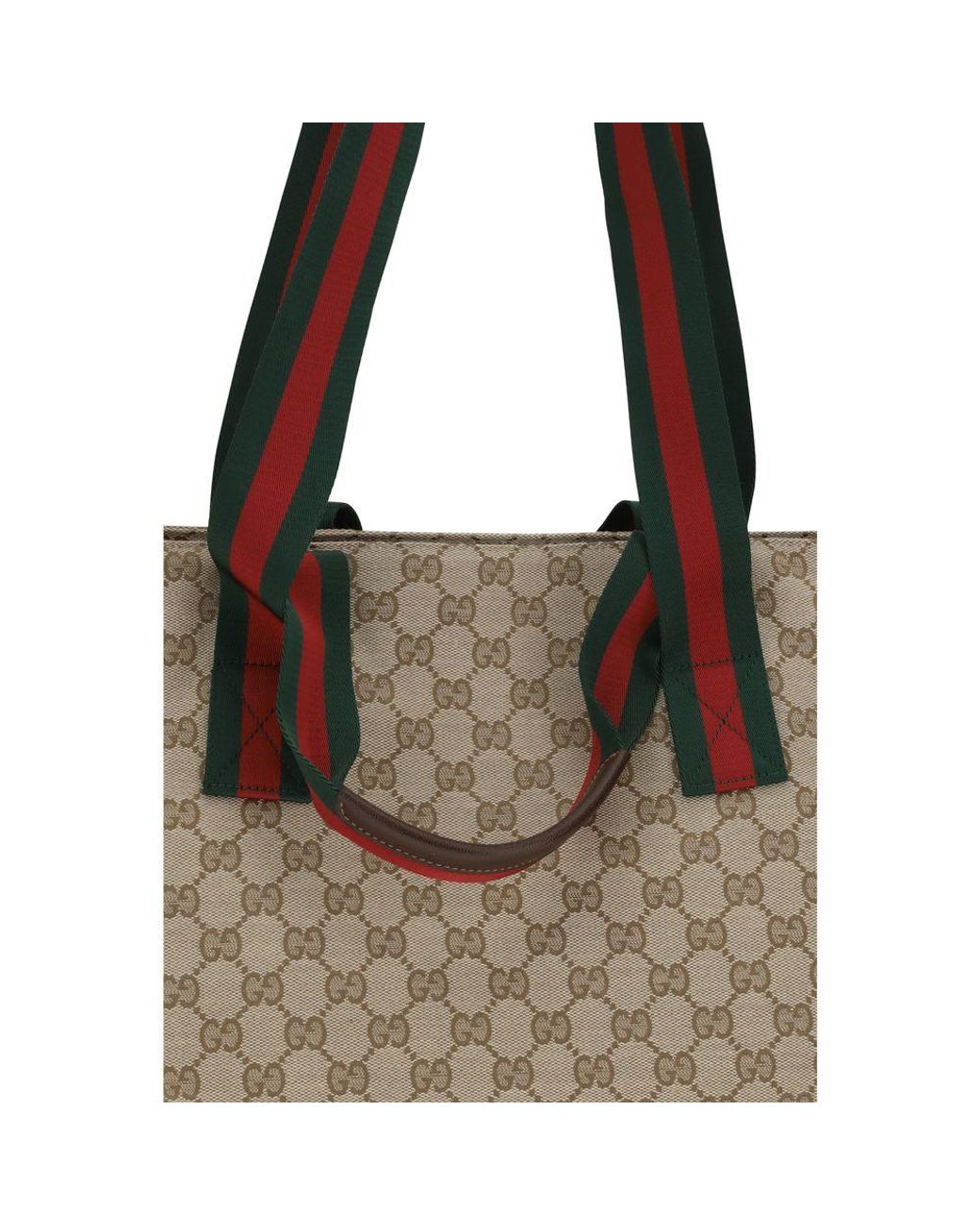 Gucci Brown Beige Fabric Shoulder Bag for men