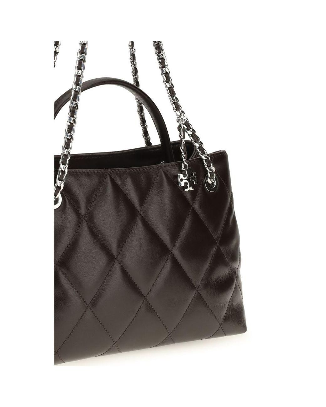 Tory Burch Black Brown Calf Leather Bos Taurus Shoulder Bag