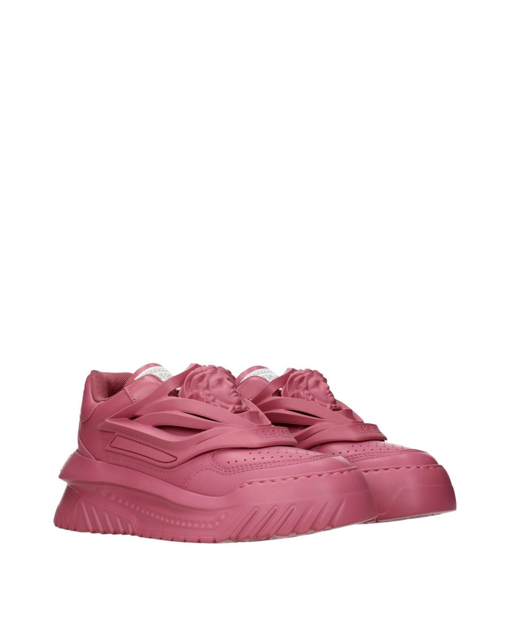 Versace Pink Leather Chunky Sneakers