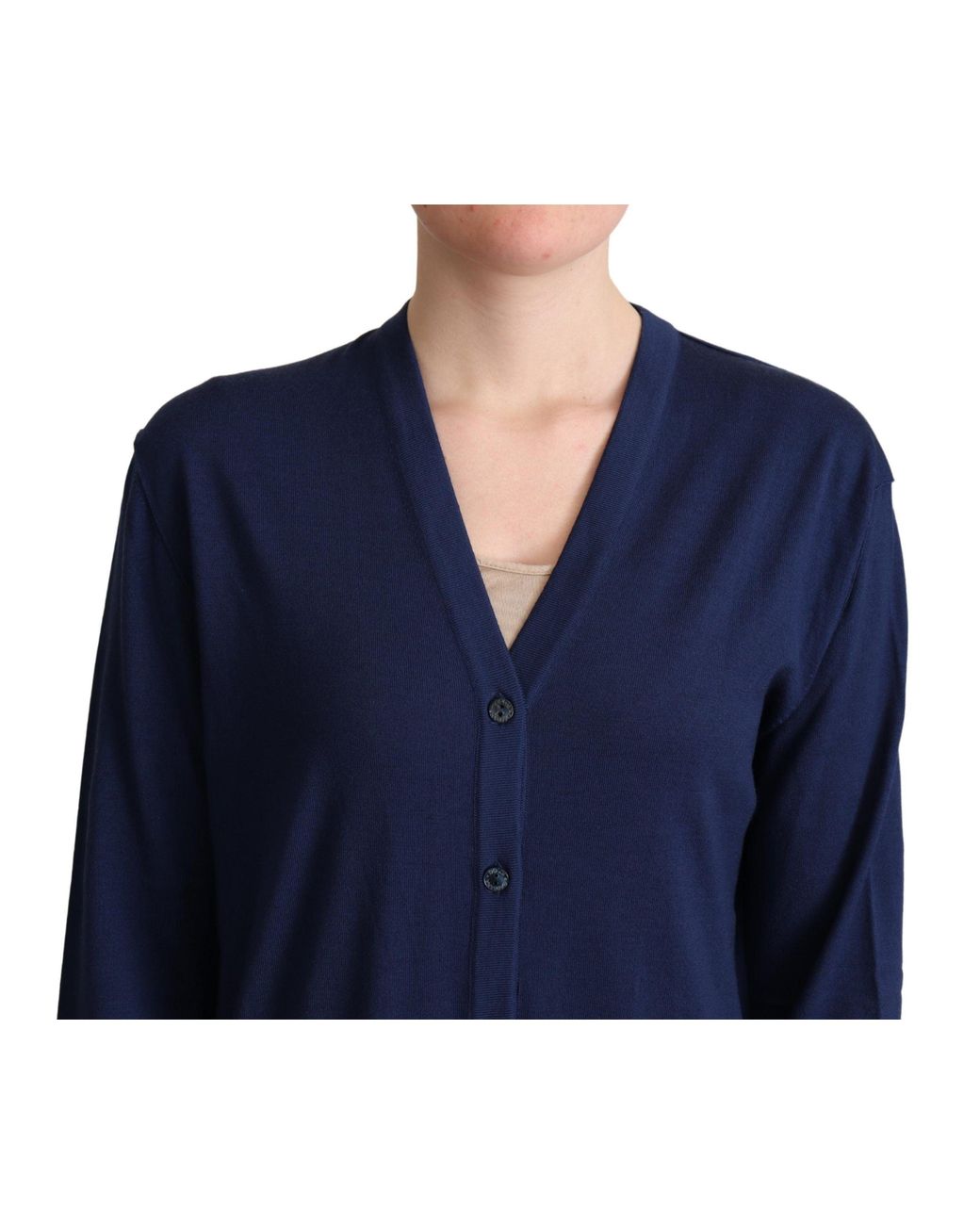 Dolce & Gabbana Blue Elegant Virgin Wool Cardigan