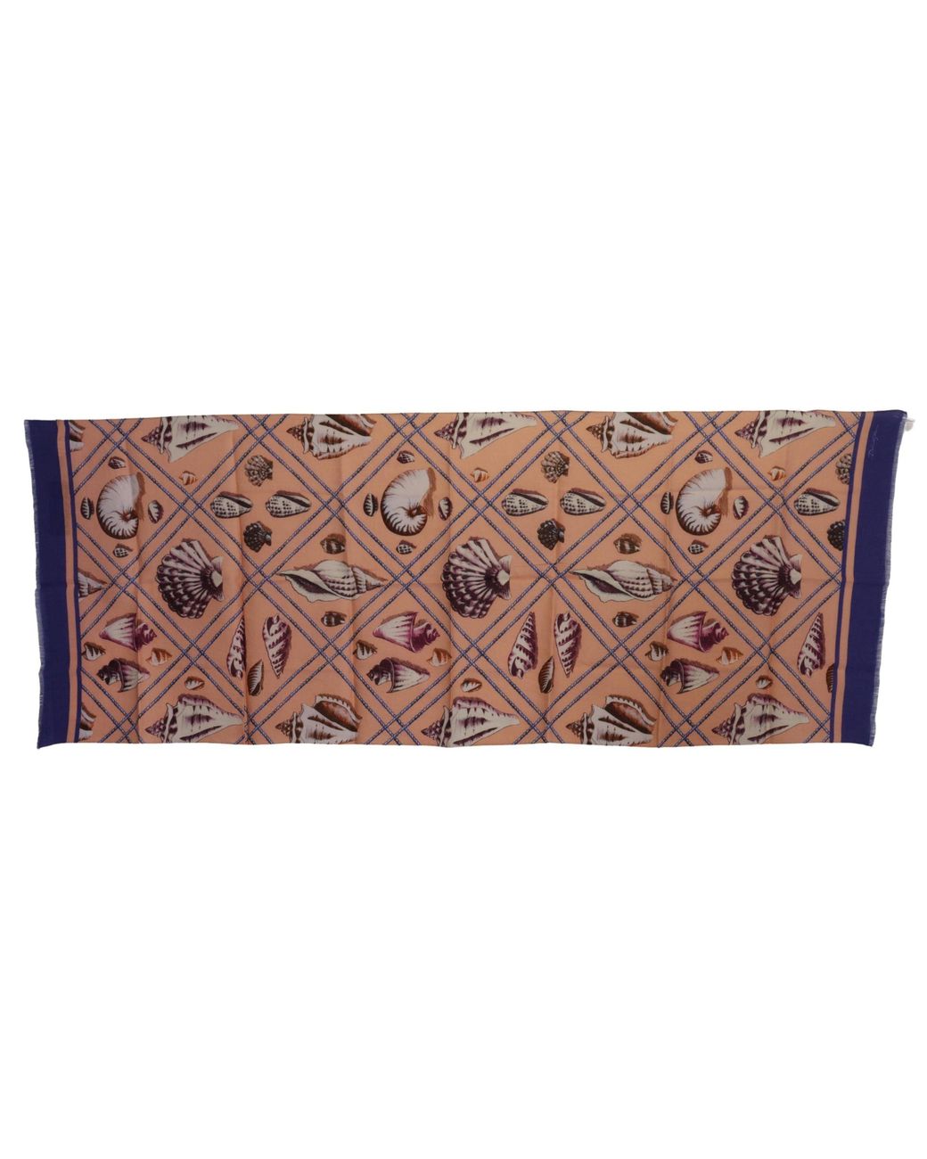 Dolce & Gabbana Black Linen Seashell Pattern Wrap Shawl Scarf for men