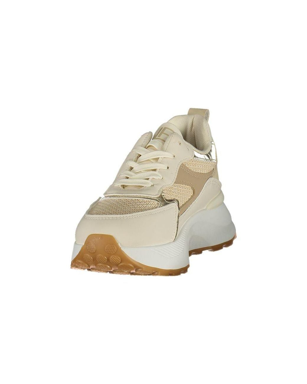 Laura Biagiotti White Beige Polyurethane 's Sneaker