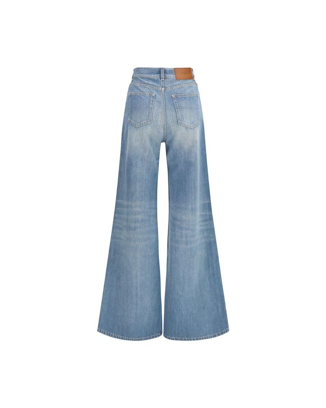 Chloé Blue Cotton Flared Jeans
