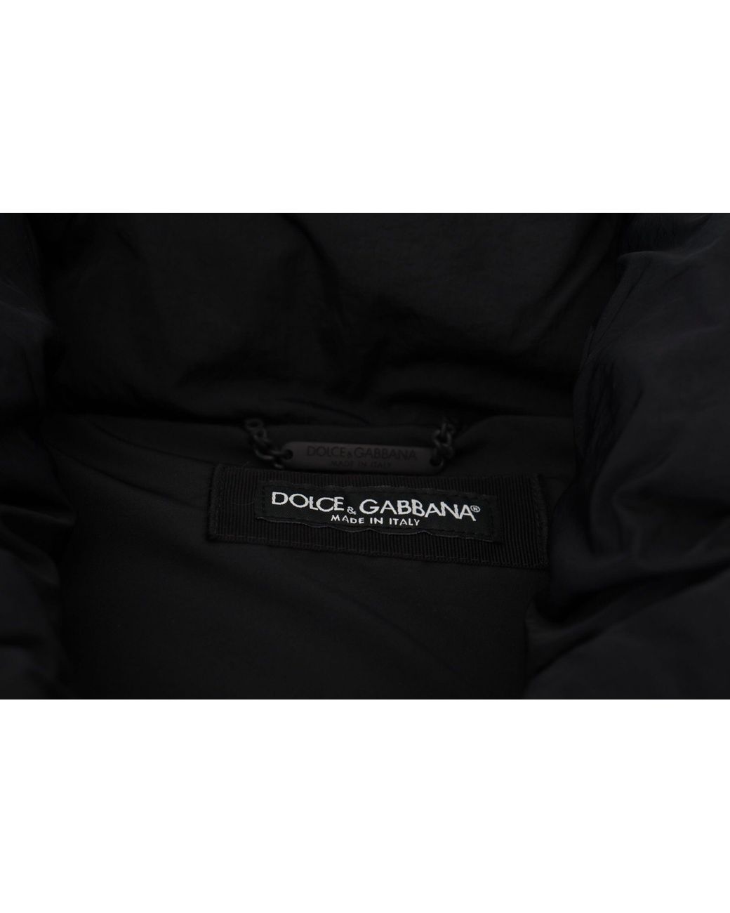 Dolce & Gabbana Black Sleeveless Dg Metal Embellishment Jacket for men