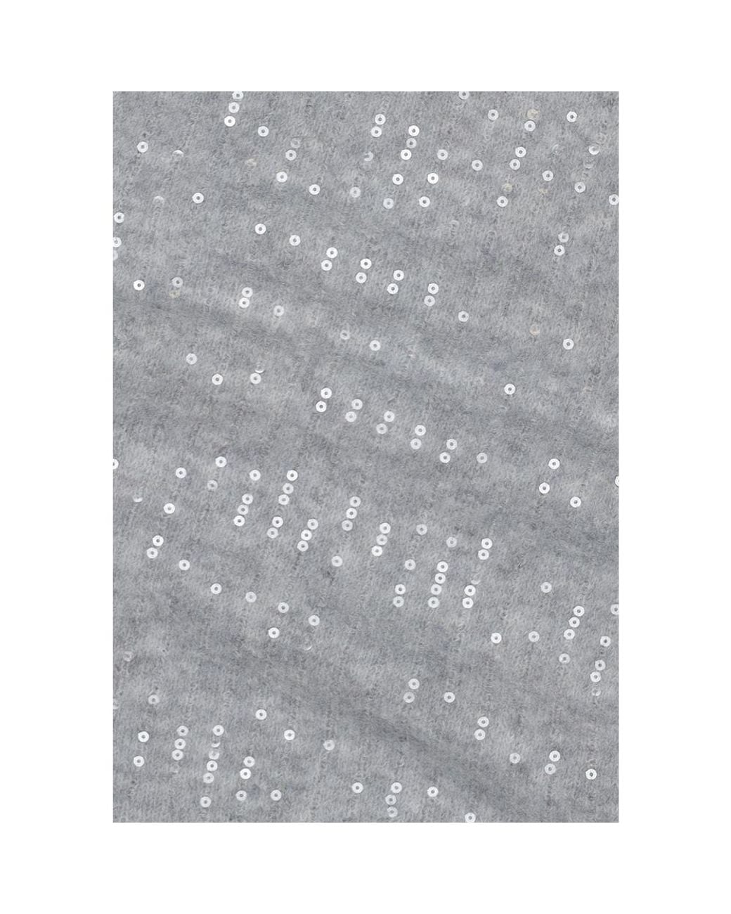 Pieces Gray Recycled Polyester Scarf