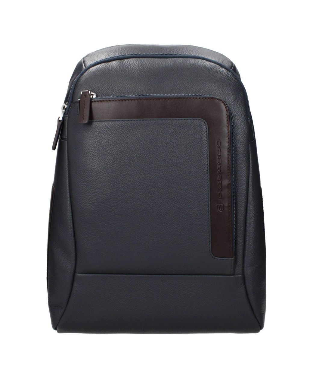 Piquadro Black Gray Leather Backpack for men