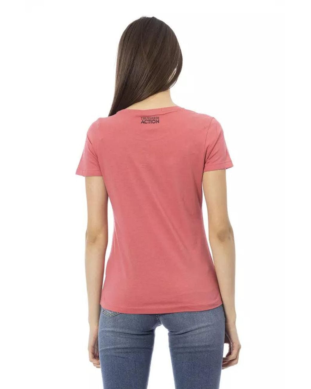 TRUSSARDI ACTION Red Cotton Tops & T-Shirt